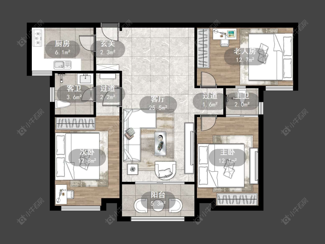 常州吾悦华府（丹阳）在售二手房源户型图_小牛看房