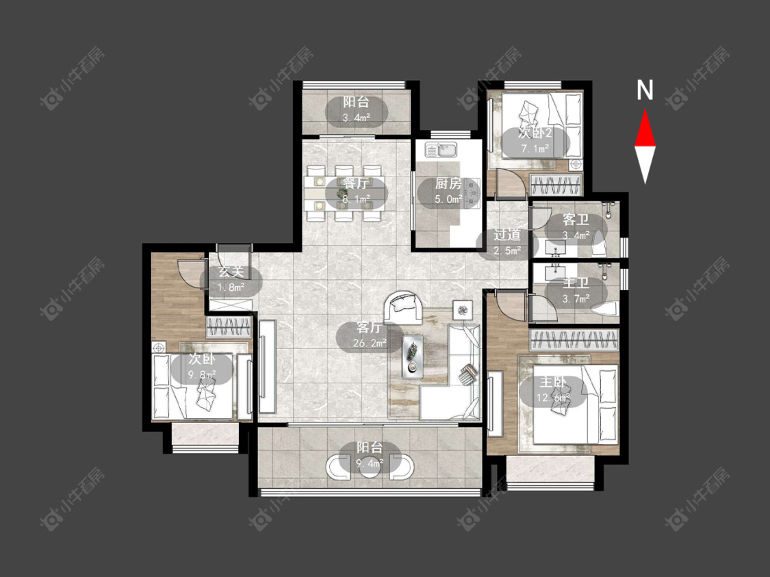 阳光城禹洲宸悦房源户型图 常州阳光城禹洲宸悦在售二手房源户型图_小牛看房
