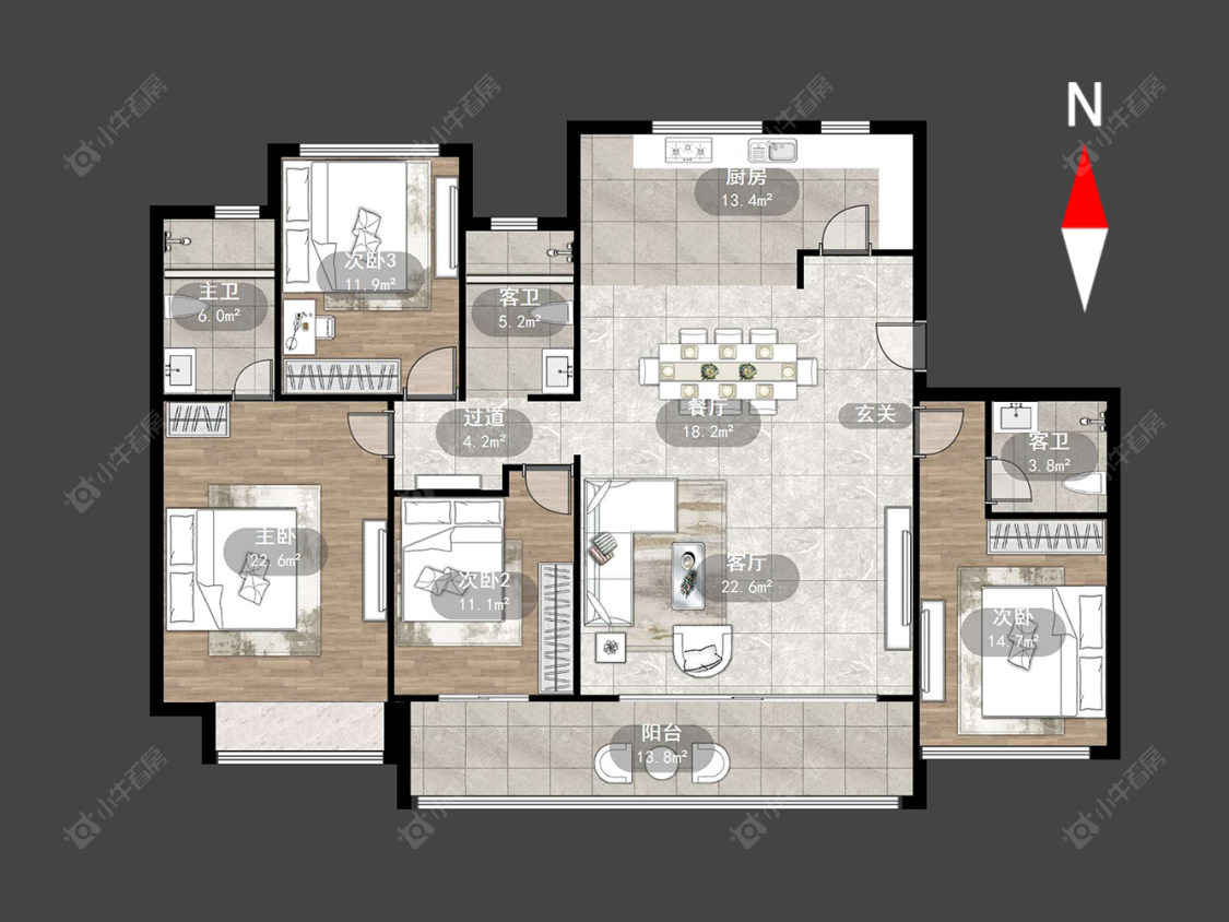 常州美的世茂云筑在售二手房源户型图_小牛看房