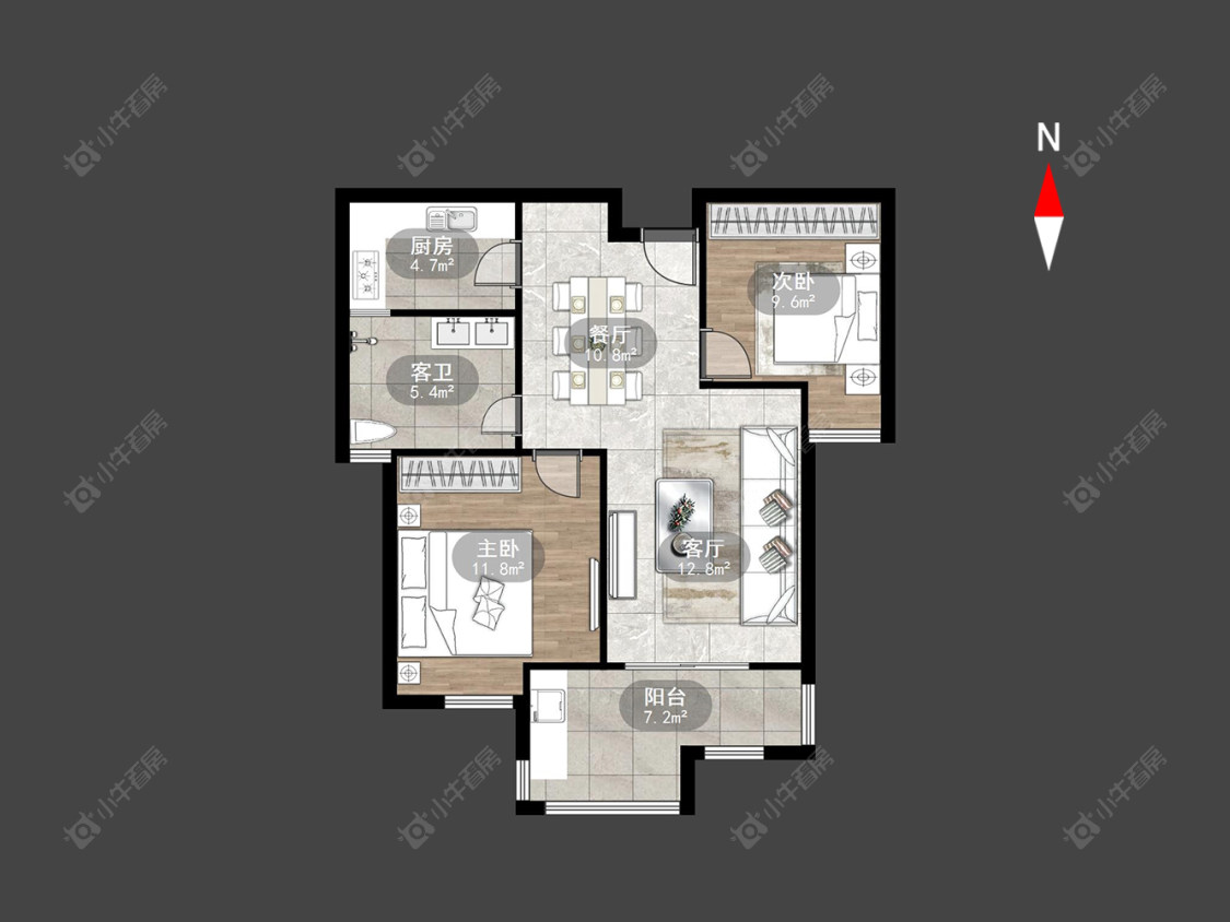 深业华府房源户型图 常州深业华府在售二手房源户型图_小牛看房