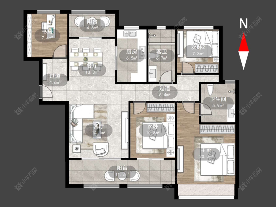 常州雅居乐凤凰台在售二手房源户型图_小牛看房