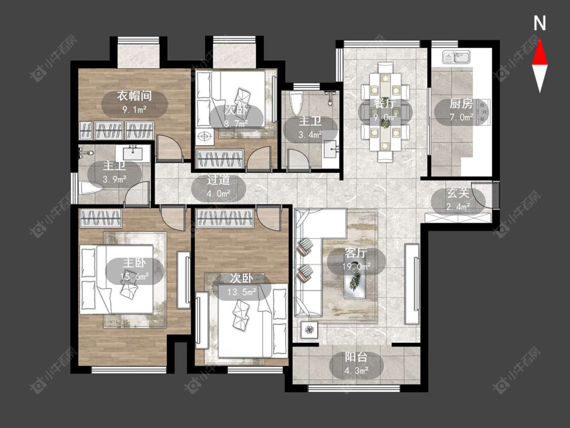 常州宝龙国际花园二期在售二手房源户型图_小牛看房