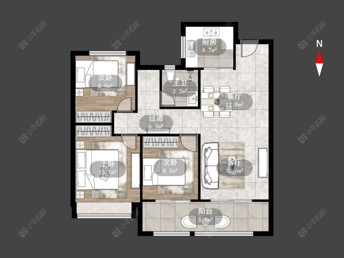 新城尚隽天骄房源户型图 常州新城尚隽天骄在售二手房源户型图_小牛看房