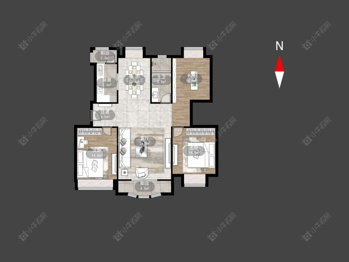 怀德名园房源户型图 常州怀德名园在售二手房源户型图_小牛看房