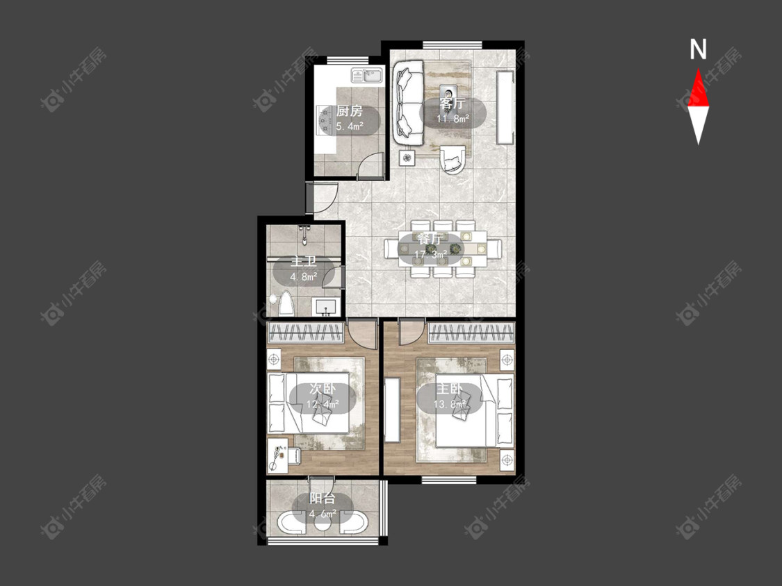 常州荆川里在售二手房源户型图_小牛看房