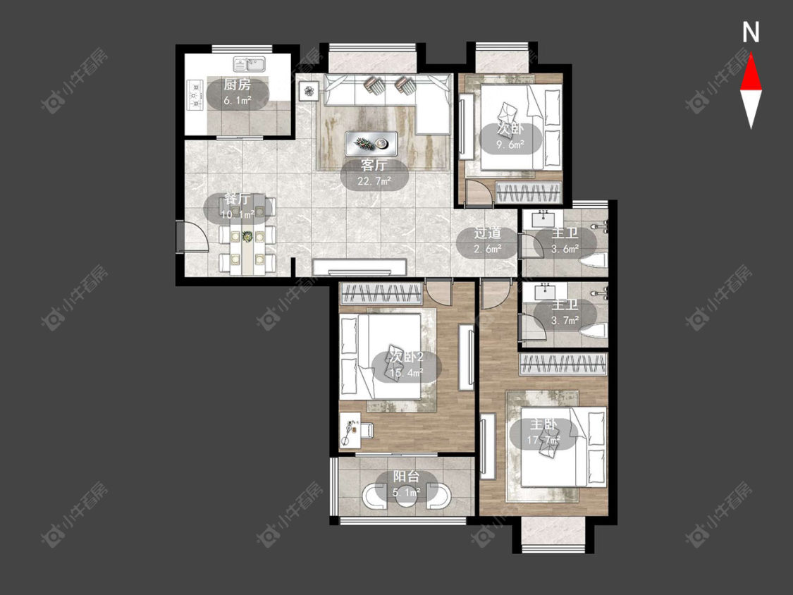 常州星盛家园在售二手房源户型图_小牛看房