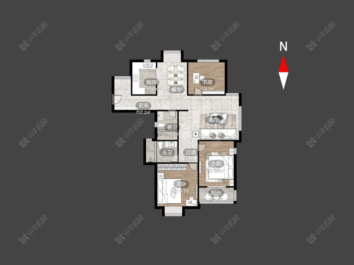 常州金色新城西区在售二手房源户型图_小牛看房
