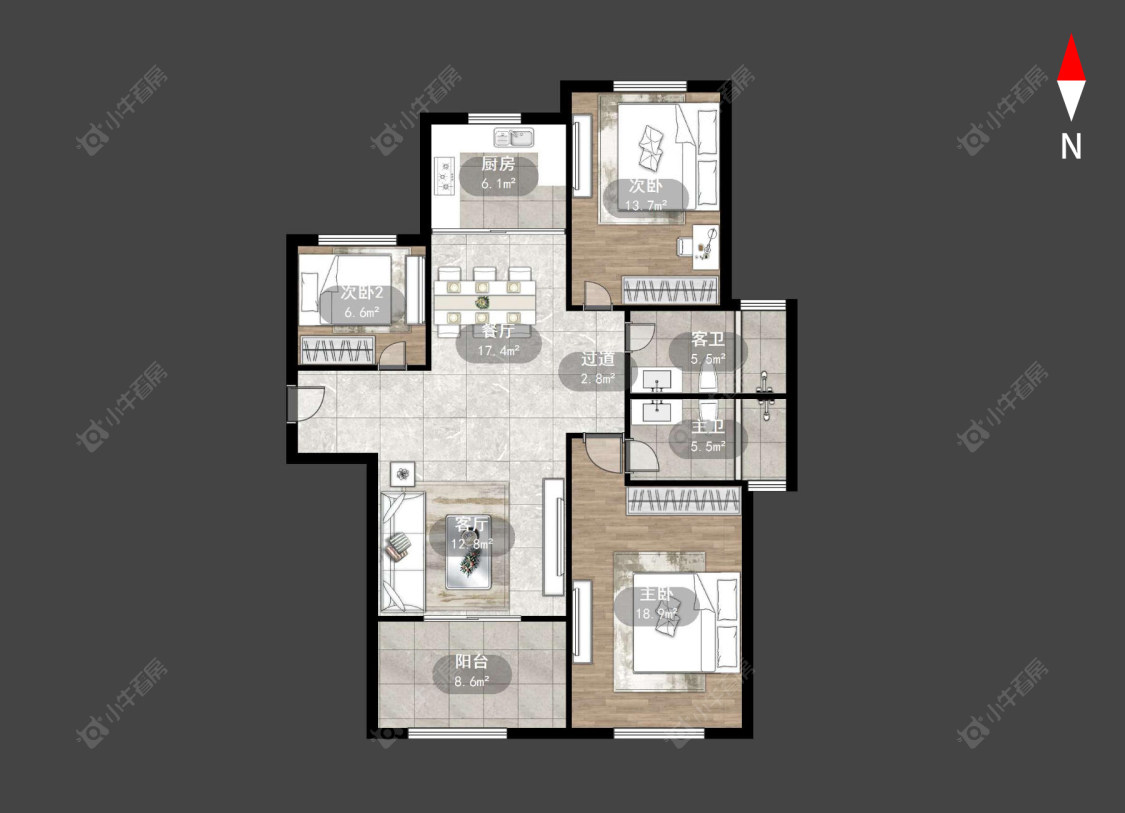常州新城香溢俊园在售二手房源户型图_小牛看房