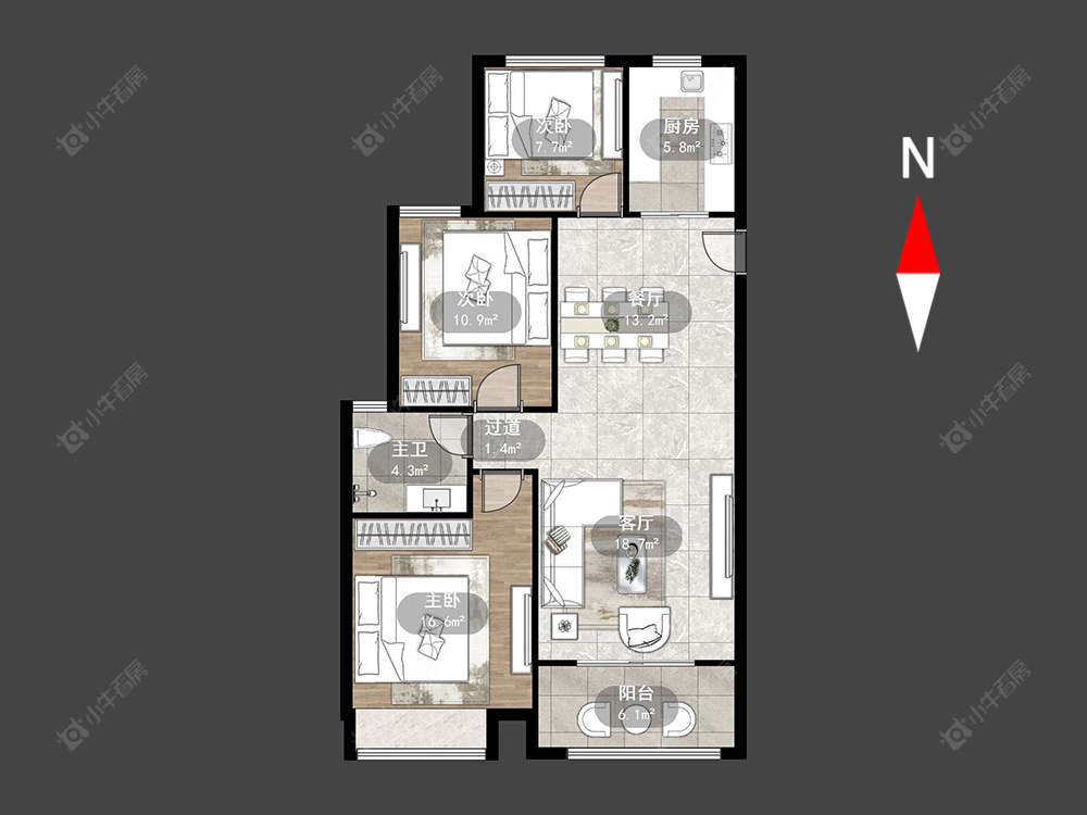 常州翡丽蓝湾在售二手房源户型图_小牛看房