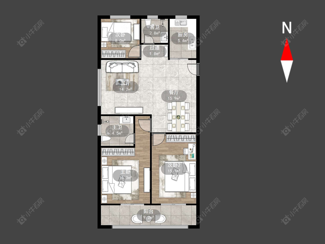 新尚嘉园房源户型图 常州新尚嘉园在售二手房源户型图_小牛看房