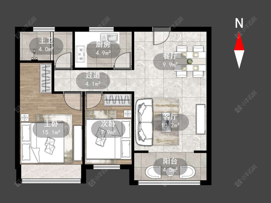常州百馨西苑五期在售二手房源户型图_小牛看房