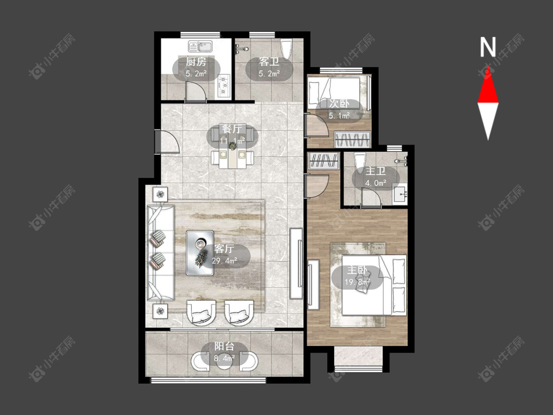 常州路劲雅居乐城市万象在售二手房源户型图_小牛看房