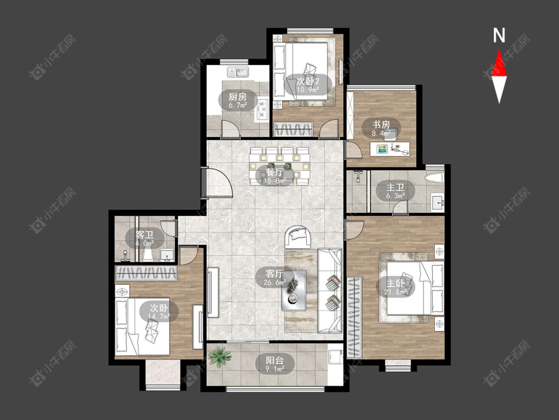 常州路劲铂隽在售二手房源户型图_小牛看房