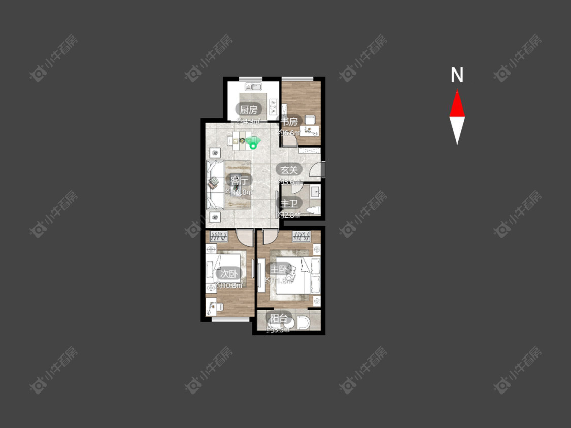 常州绿色家园在售二手房源户型图_小牛看房