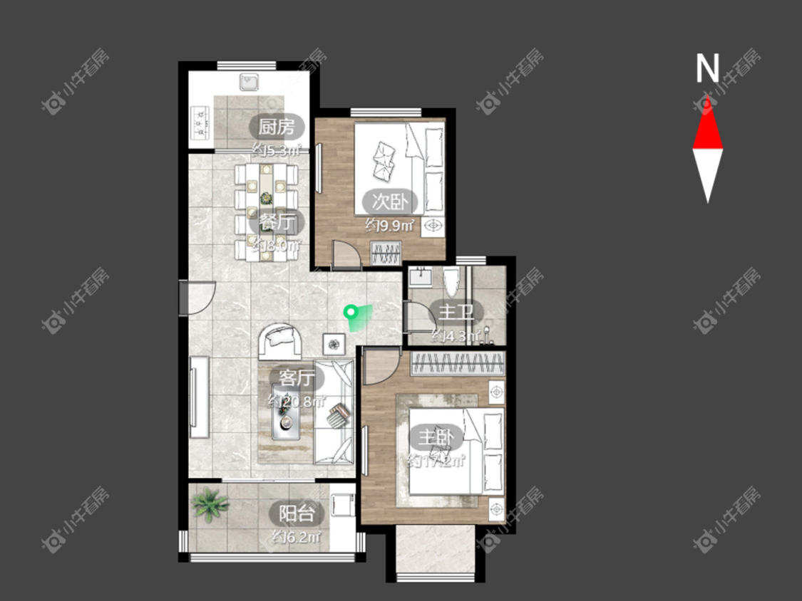 常州玉龙湾花园在租房源室内图_小牛看房