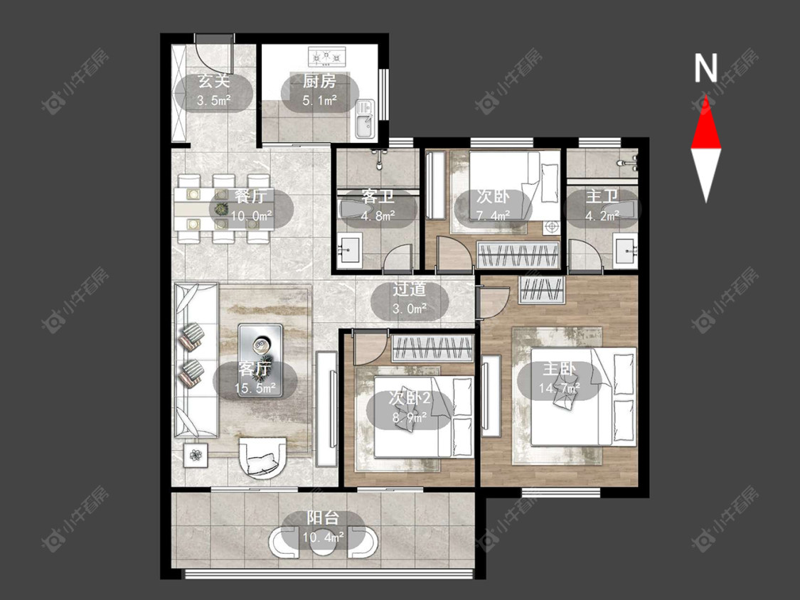 常州东青馨苑在售二手房源户型图_小牛看房