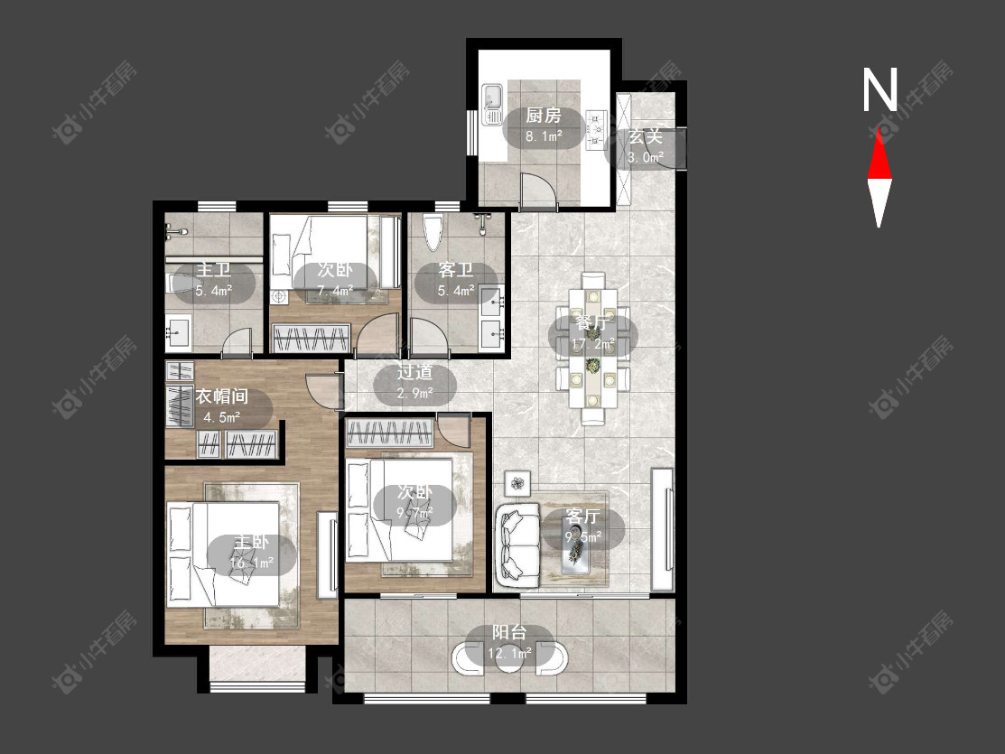 泰和之春房源户型图 常州泰和之春在售二手房源户型图_小牛看房
