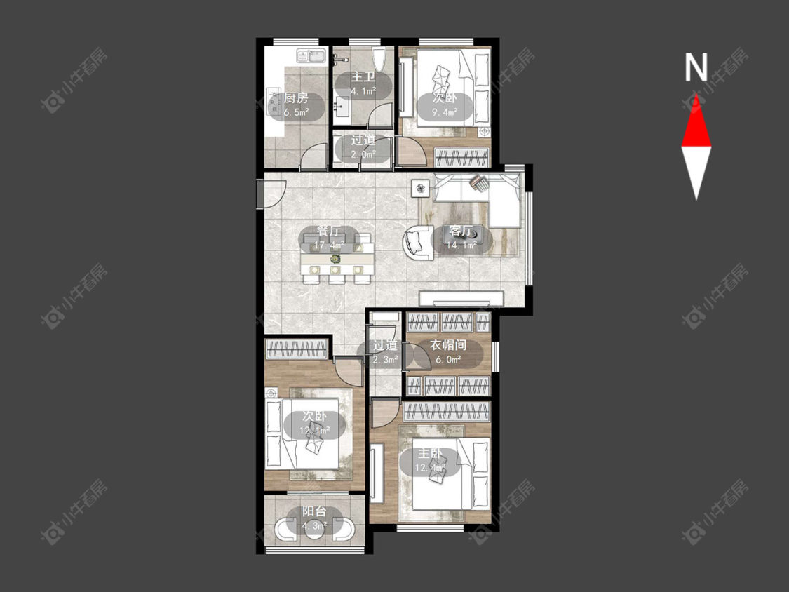 常州临津花园在售二手房源户型图_小牛看房