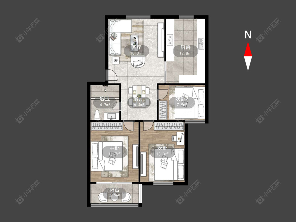 常州万福花园在售二手房源户型图_小牛看房