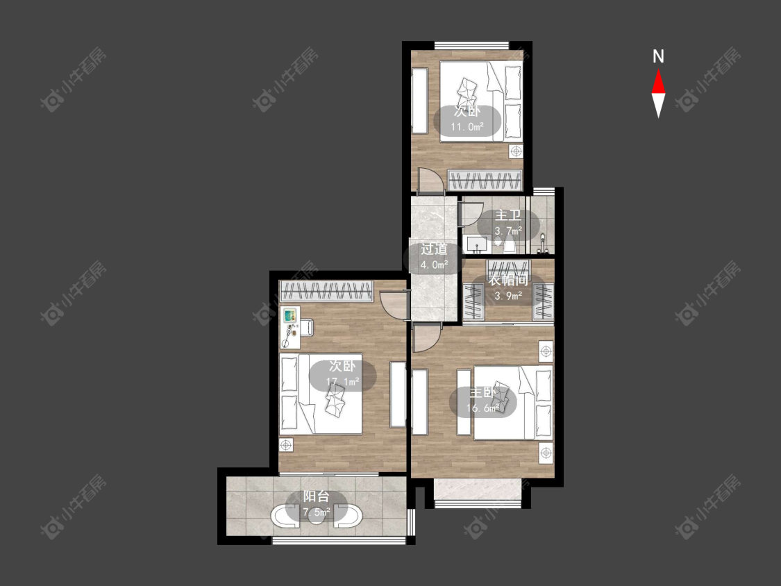 常州左邻右里在售二手房源户型图_小牛看房