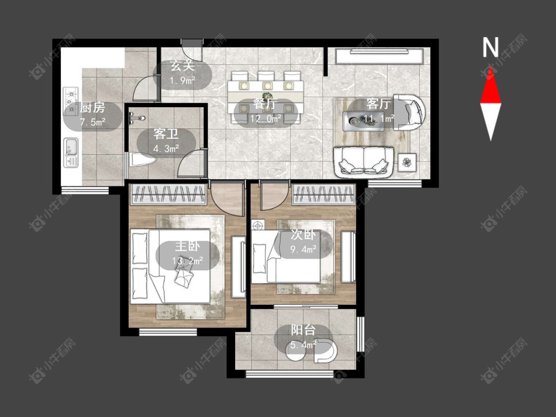 常州格兰艺堡一期在售二手房源户型图_小牛看房