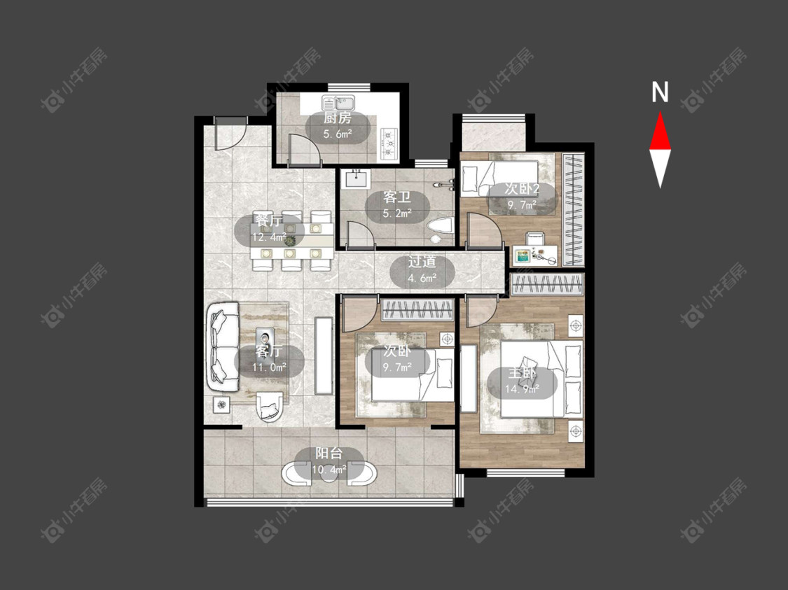 常州旭辉都会里在售二手房源户型图_小牛看房