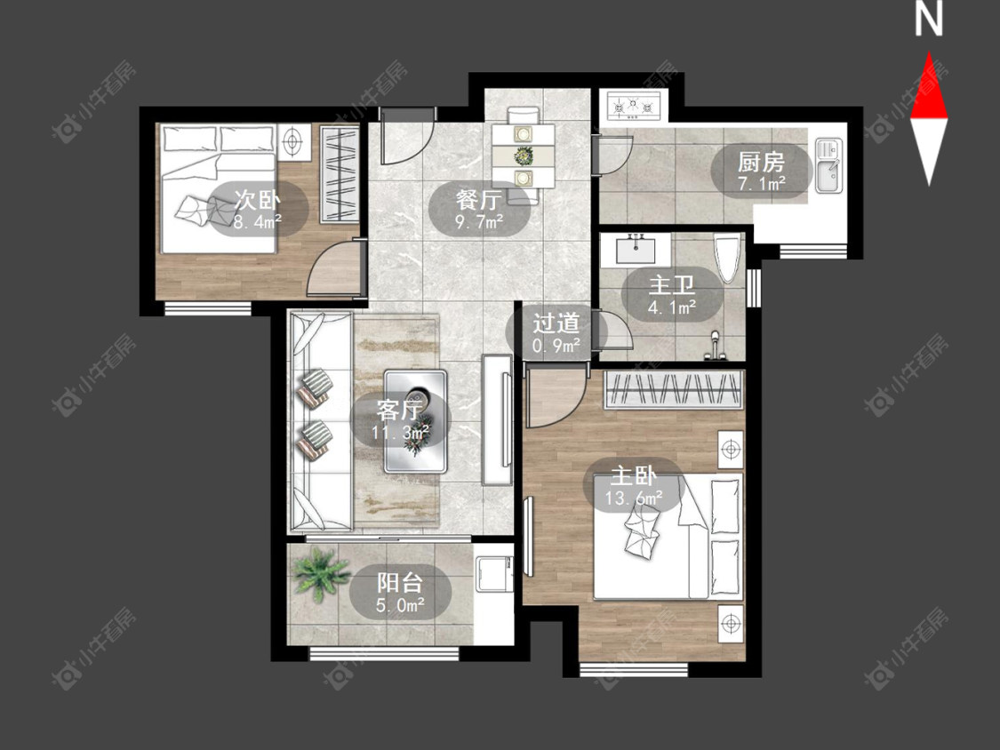 常州香溢紫郡一期在售二手房源户型图_小牛看房