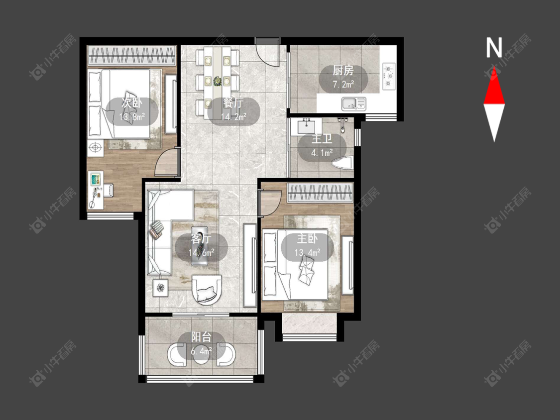 常州嘉顺花园在售二手房源户型图_小牛看房