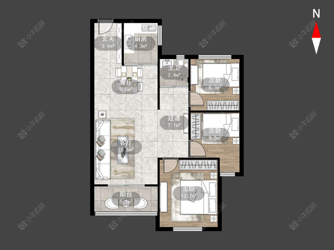 常州路劲城二期在售二手房源户型图_小牛看房