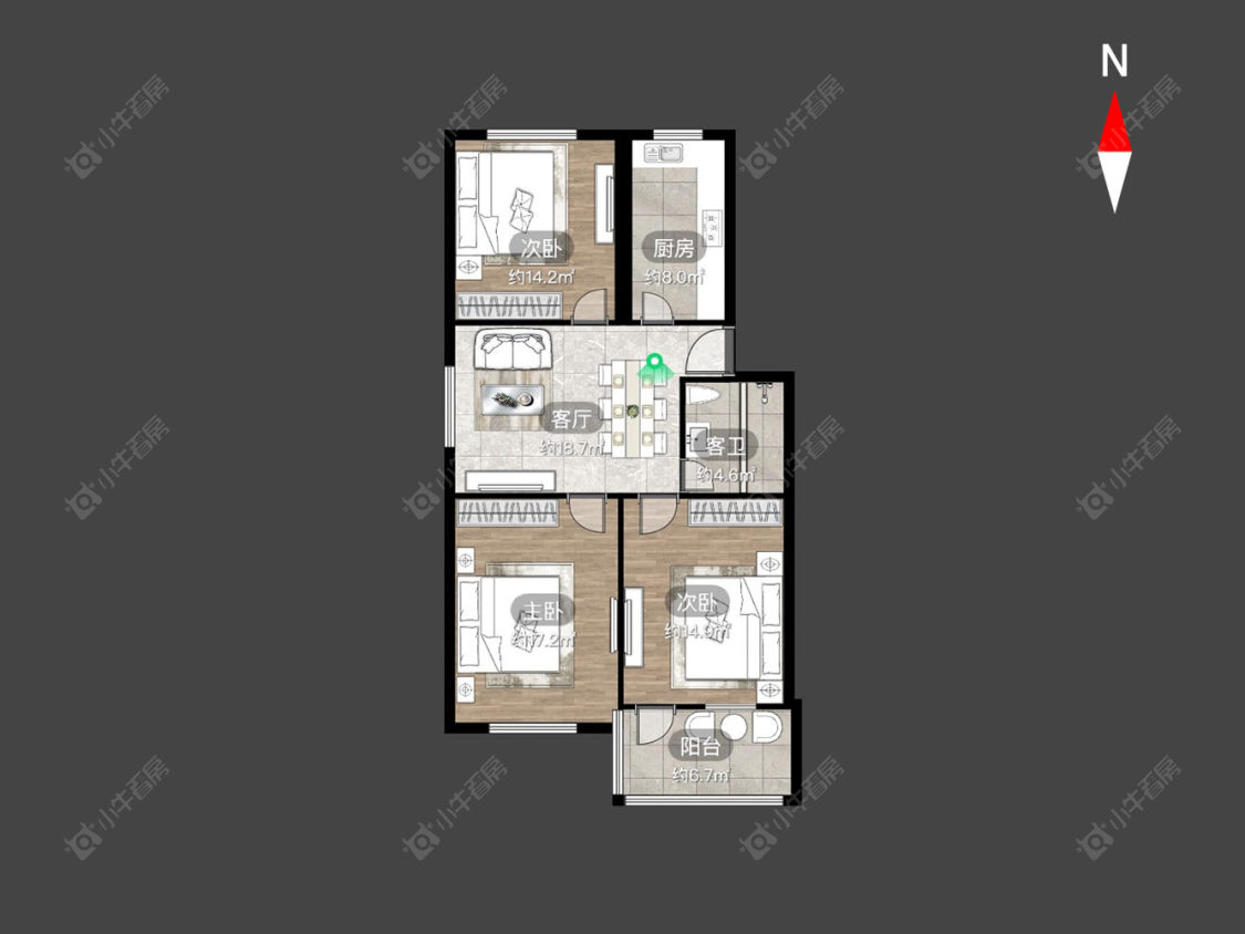 常州翠竹新村南区在售二手房房源户型图_小牛看房