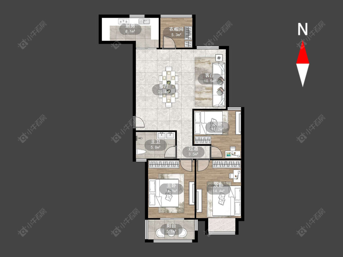 常州文渊居在售二手房源户型图_小牛看房