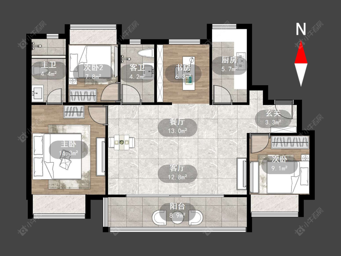 碧桂园翡丽都会房源户型图 常州碧桂园翡丽都会在售二手房源户型图_小牛看房