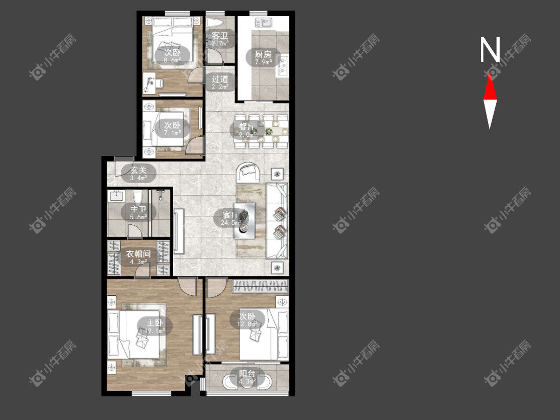 常州泰和之春在租房源室内图_小牛看房