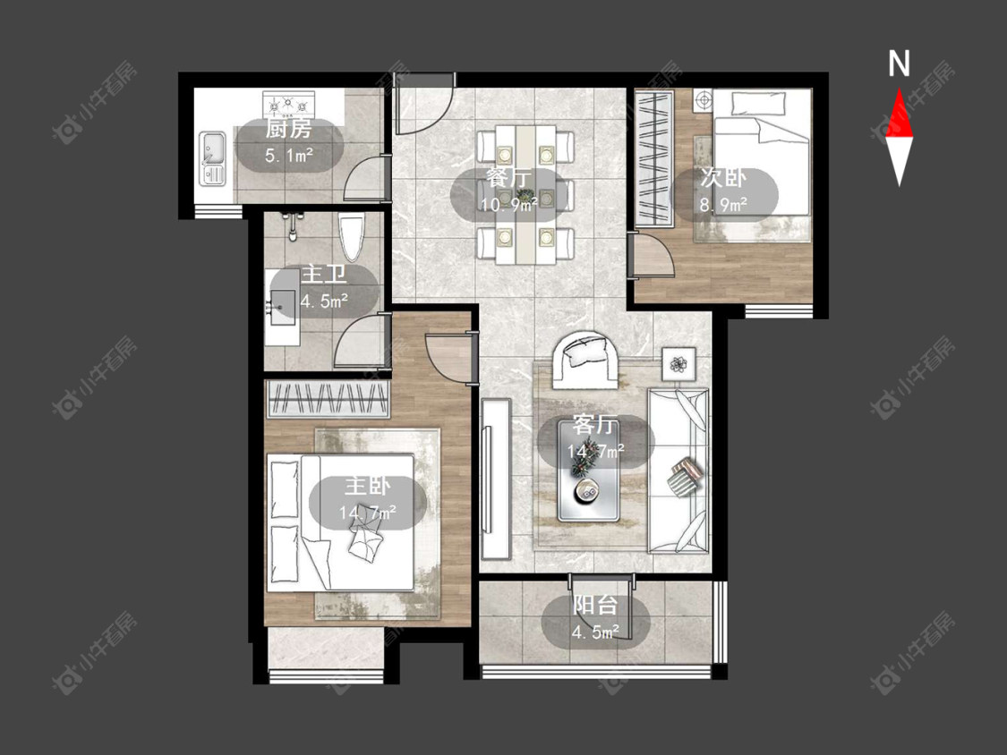 常州新城长岛在售二手房源户型图_小牛看房