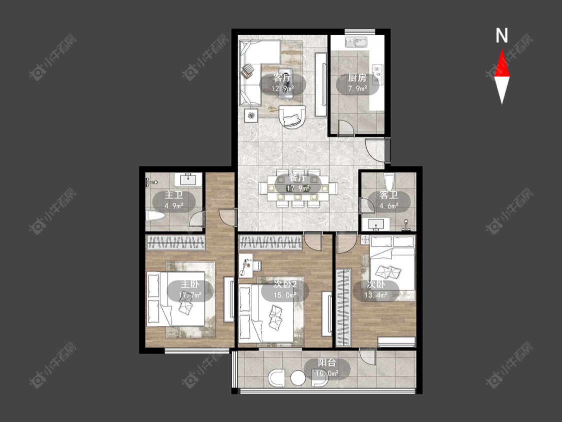 常州荆川里在售二手房源户型图_小牛看房
