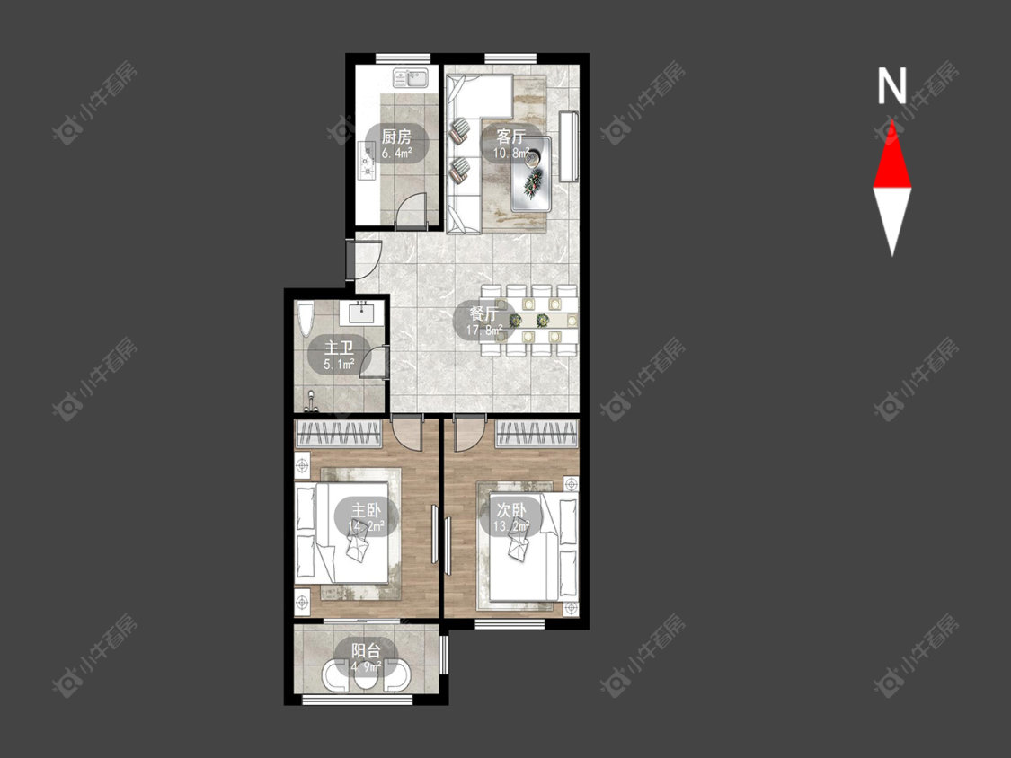 常州泰山三村在售二手房源户型图_小牛看房