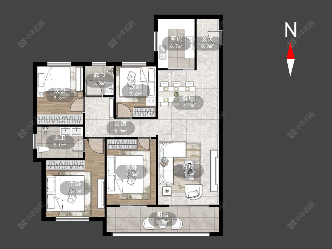 常州璞樾门第在售二手房源户型图_小牛看房