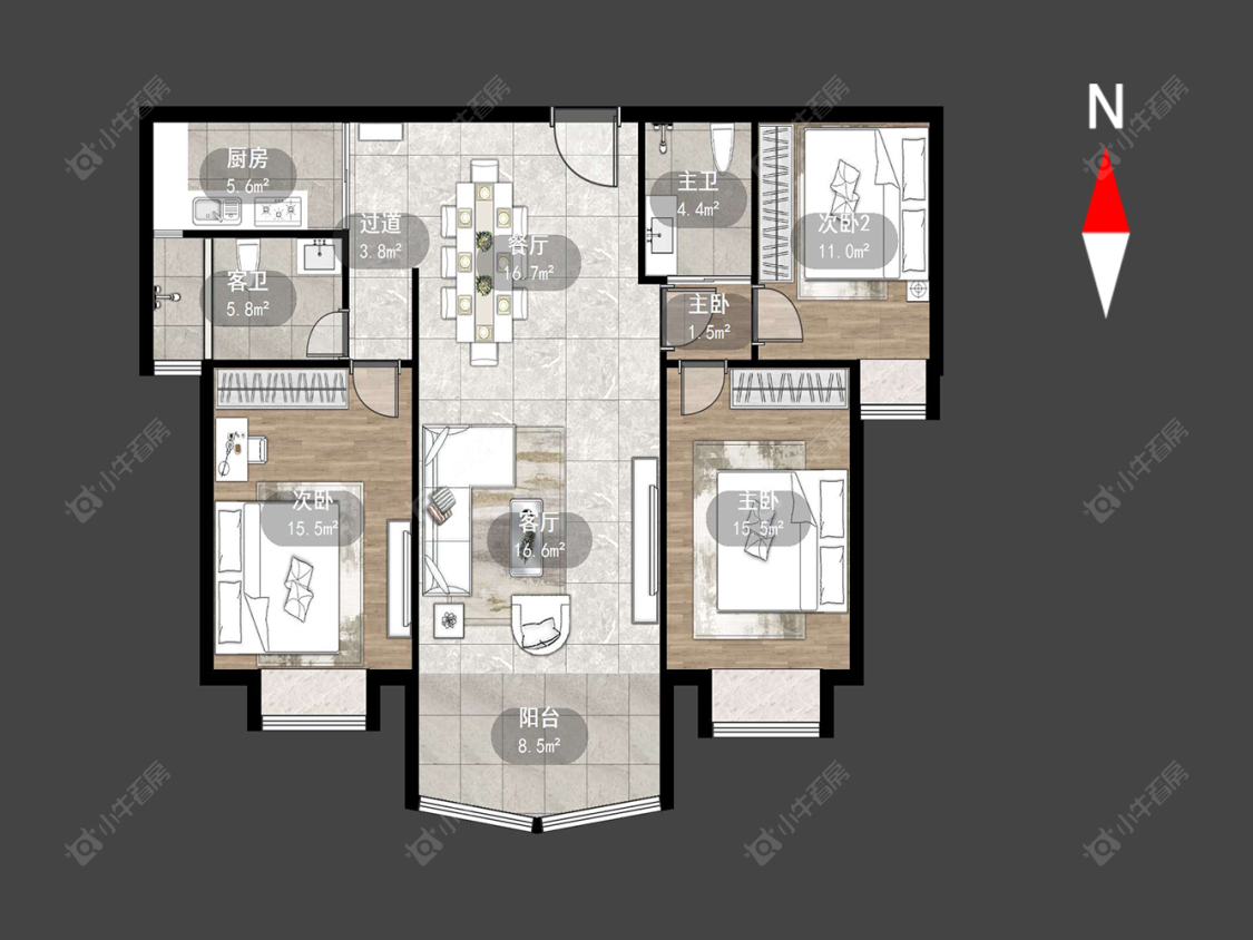 常州大名城北区在售二手房源户型图_小牛看房