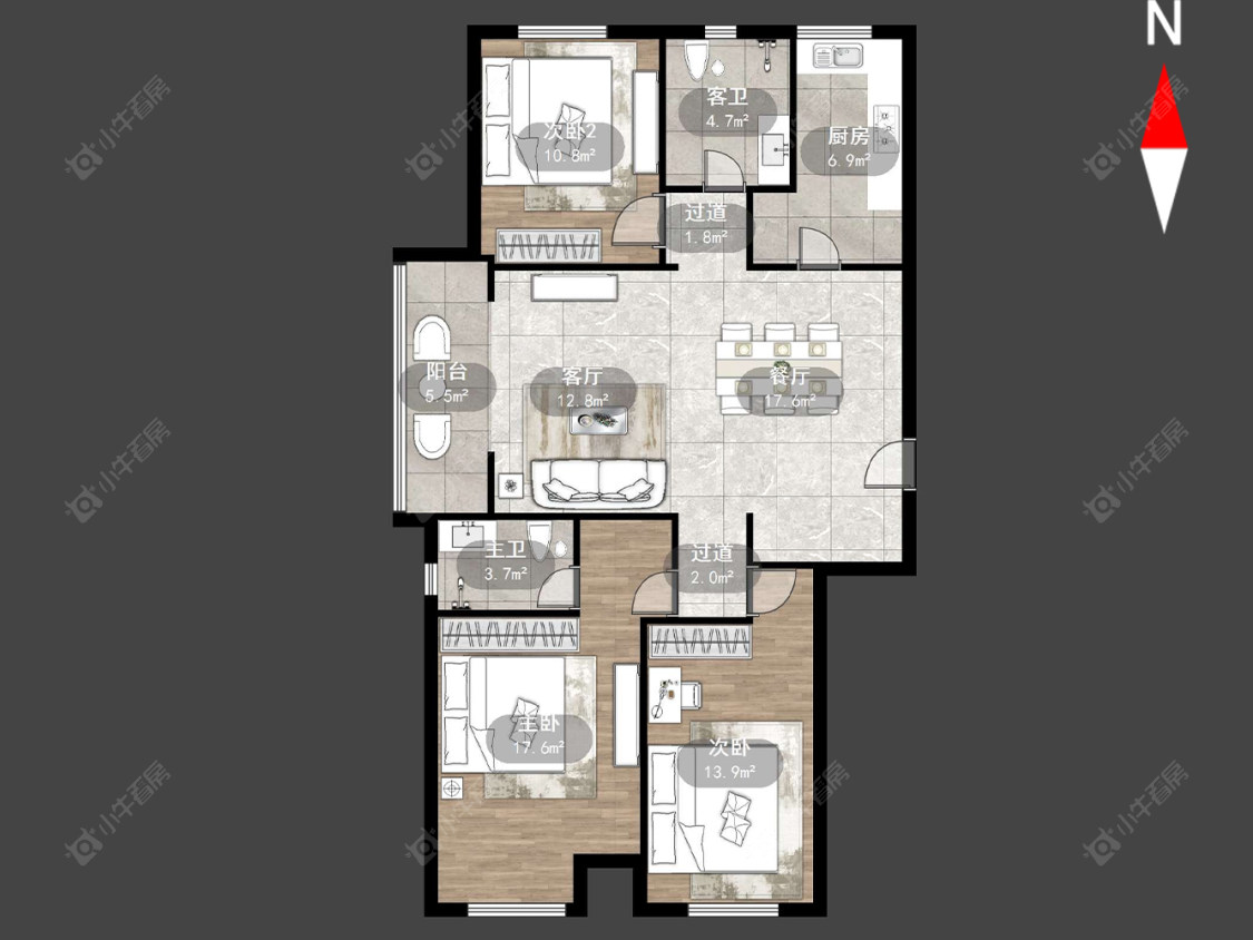 常州公园壹号三期在售二手房源户型图_小牛看房