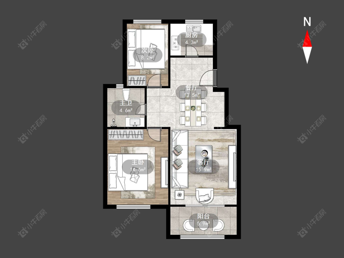 锦阳花苑房源户型图 常州锦阳花苑在售二手房源户型图_小牛看房