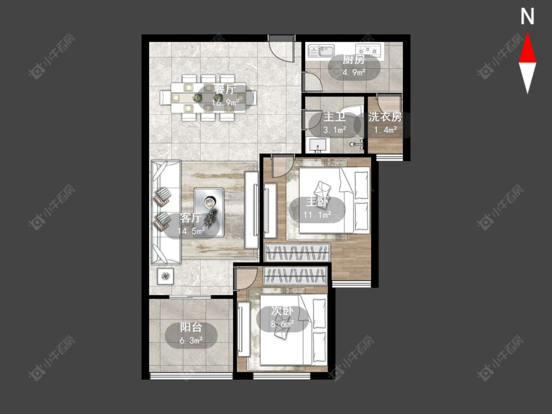 常州嘉宏盛世在售二手房源户型图_小牛看房