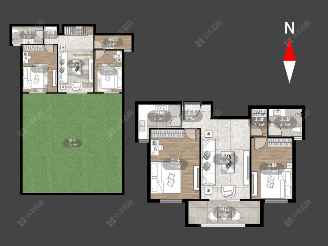 常州御河湾在售二手房源户型图_小牛看房