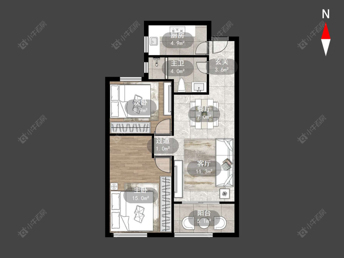 常州青枫颐景花园在售二手房源户型图_小牛看房