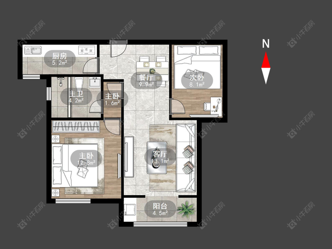 常州顺园九村在售二手房源户型图_小牛看房