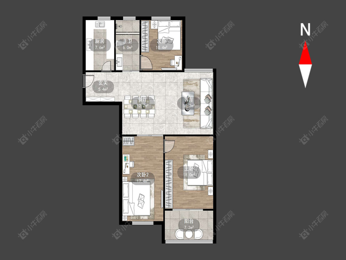 金新润园房源户型图 常州金新润园在售二手房源户型图_小牛看房