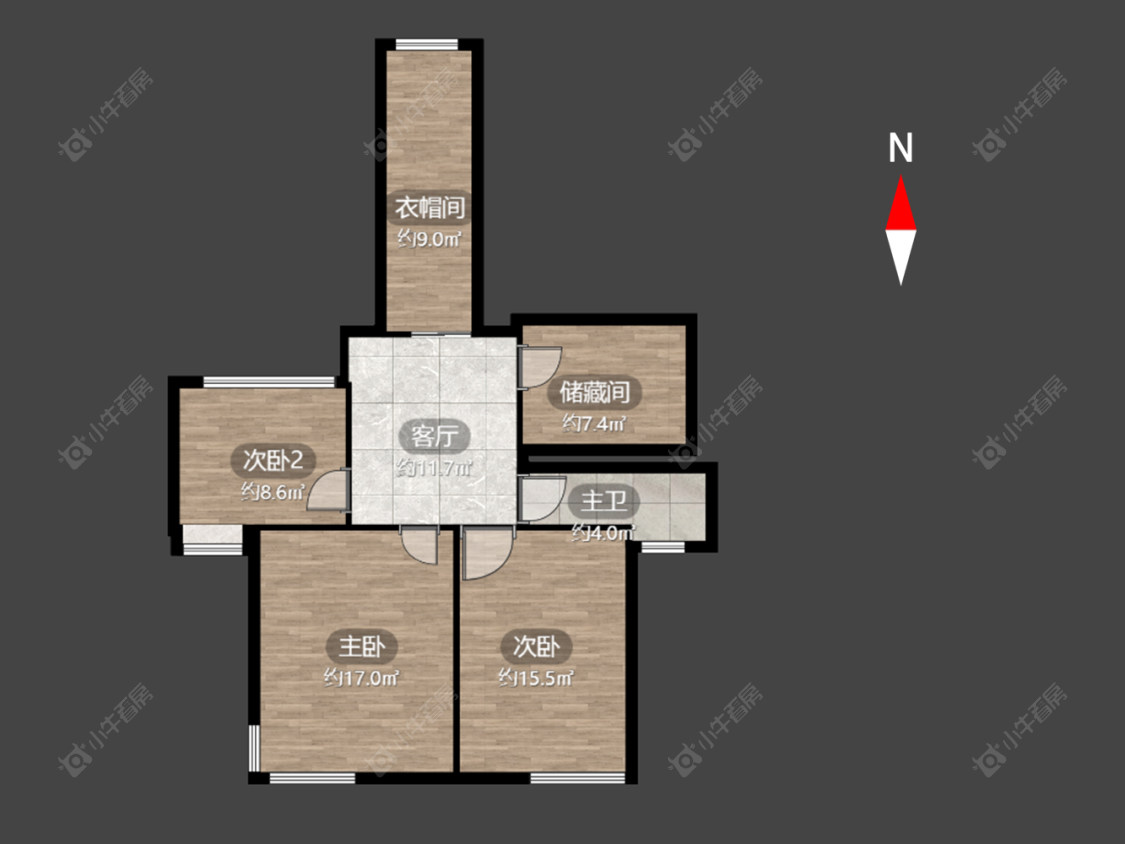 常州滨江明珠城东区在售二手房房源户型图_小牛看房