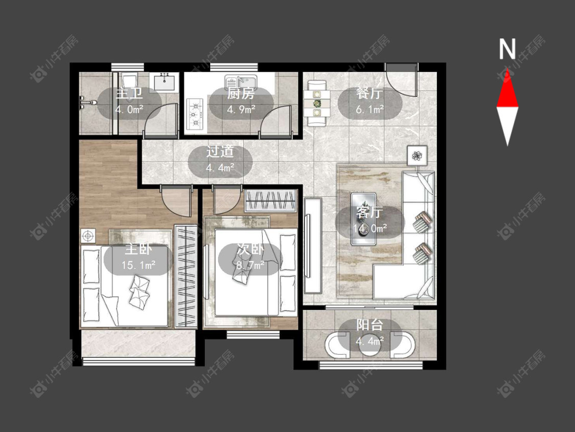 常州百馨西苑五期在售二手房源户型图_小牛看房