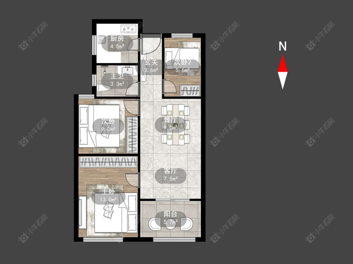新城悠活城房源户型图 常州新城悠活城在售二手房源户型图_小牛看房