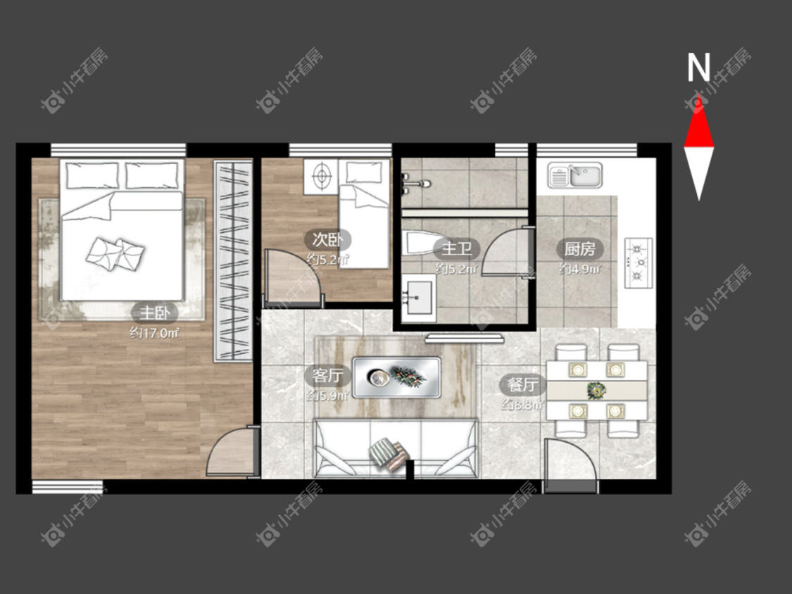 常州新城蓝钻苑东区在租房源户型图_小牛看房