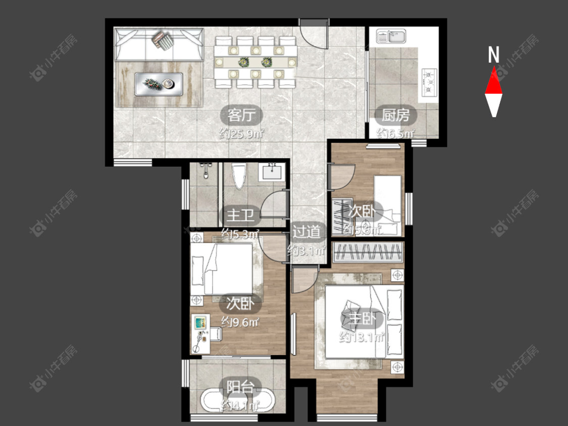 常州银河湾明苑一期在售二手房源户型图_小牛看房